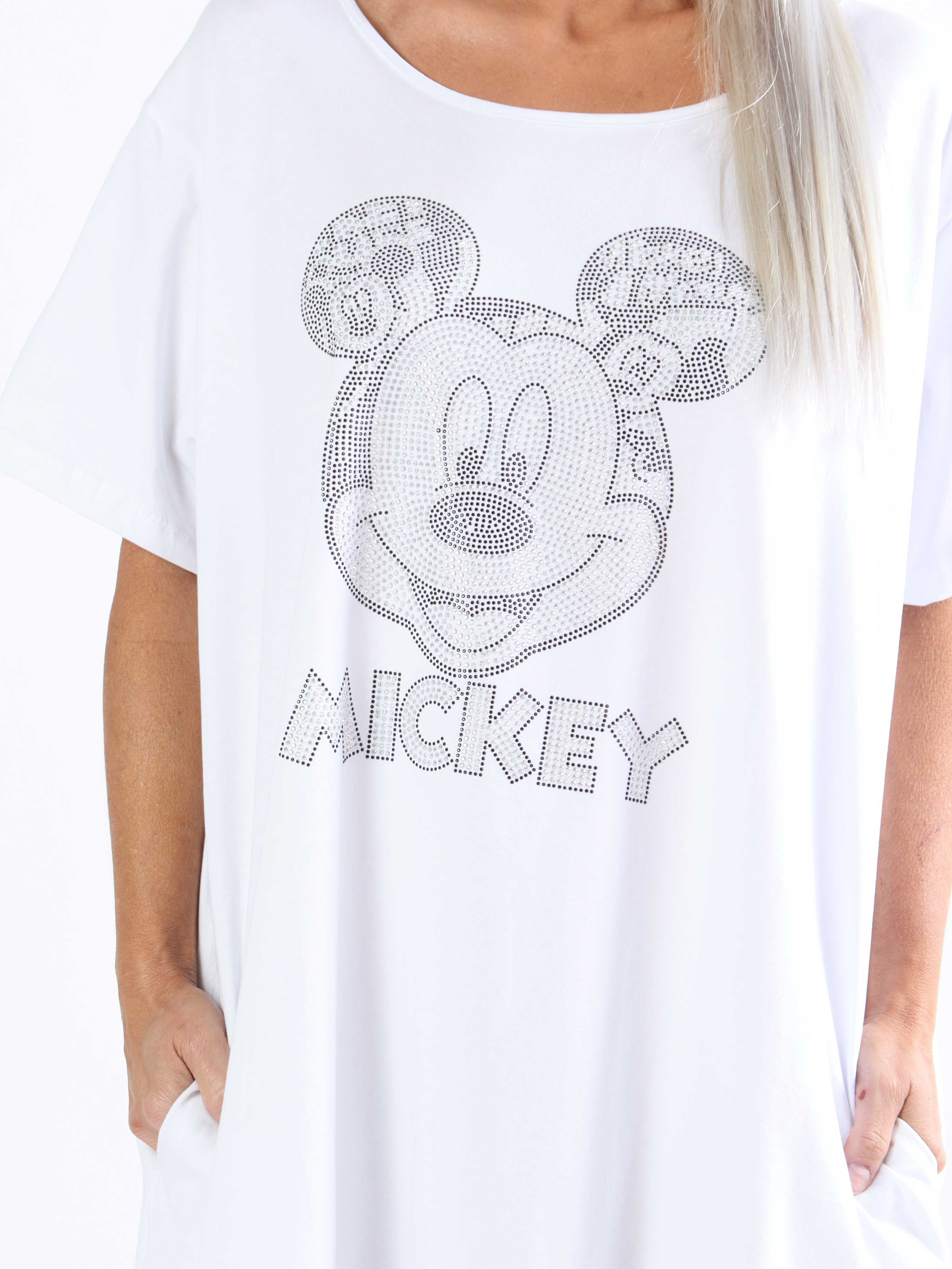 Mickey Dress - Plus size t-shirt kjole i bomuld med similisten